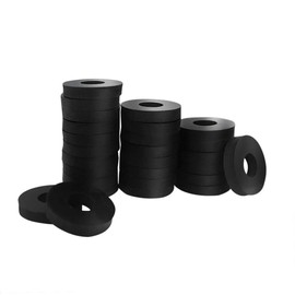 [100 Pack] 1/4" x 5/8" EPDM Rubber Washer, Rubber Flat Washers spacers, 16.5mm OD 6.5mm ID 3mm Thickness for Faucet Pipe Water Hose & Bolts etc
