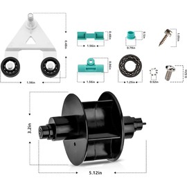 AXV621DAT Pool Vacuum A-Frame/Turbine Kit, Compatible with Hayward Aquabug Navigator Pro Wanda The Whale Diver Dave Poolvac XL Pool Vac Classic Kit, Replaces AXV036BP, AXV601CAT, AXV601DAT