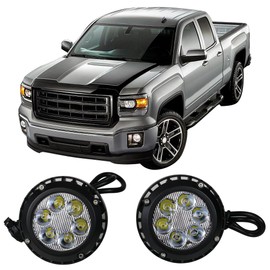 IKON MOTORSPORTS Fog Lights, Compatible With 2007-2014 Ford Mustang Shelby GT500 / Valance, 2008-2010 Ford Explorer, 2010-2013 Camaro, 2007-2014 Yukon Denali, Front Bumper Lamps Clear Lens