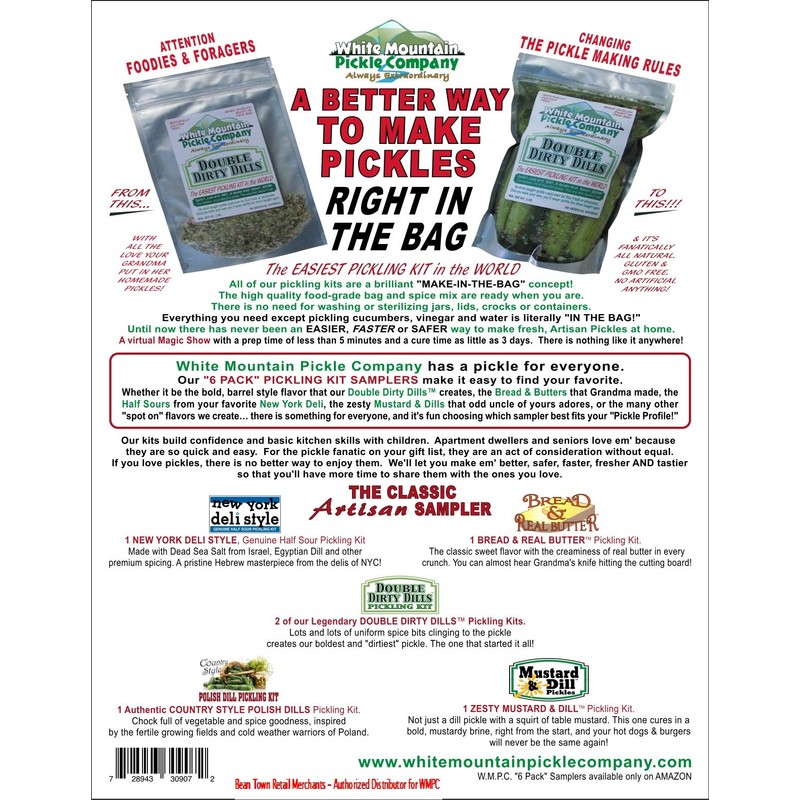 White Mountain Pickle Company The Classic Artisan Sampler Pickling Kit