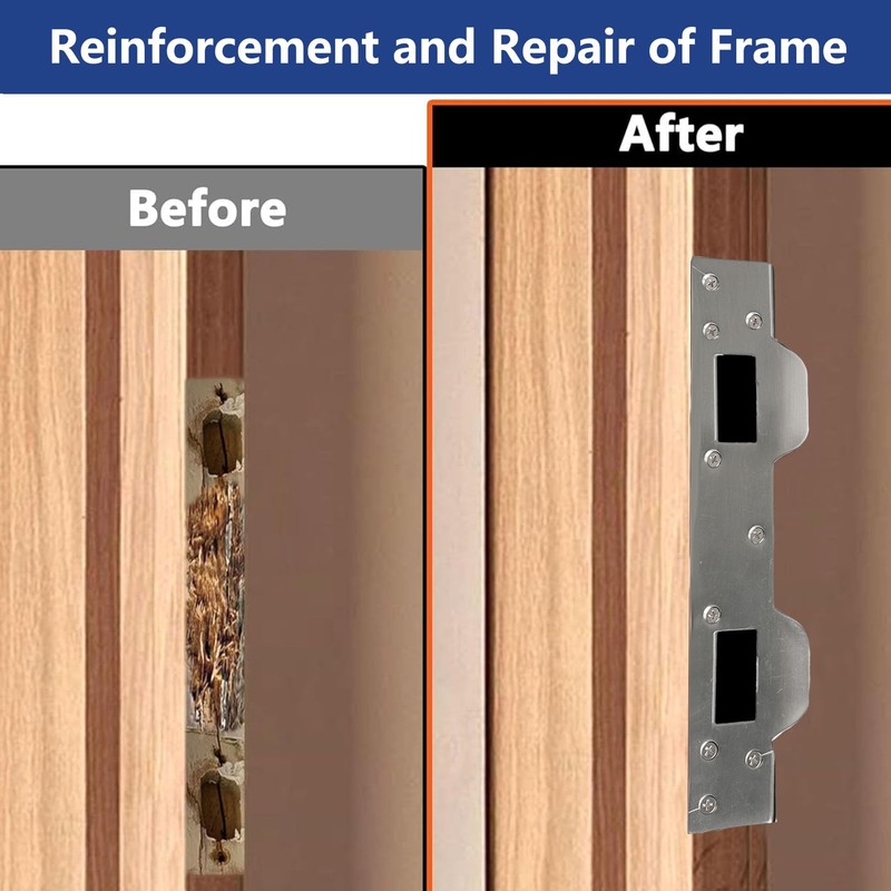 Door Strike Plate Reinforcement Plate, Front Door Strike Plate, Double