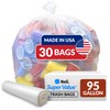 Reli. 95 Gallon Trash Bags Heavy Duty | 30 Trash