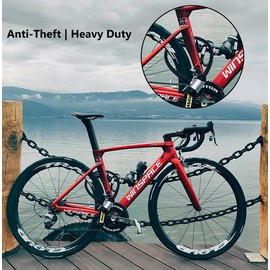 Reelau Cable Bike Lock, 15mm Dia Traditional Bicycle Lock for MTB/Road Bike/Motorcycle/E-Bike Heavy Duty Braided Steel Cable Lock Anti-Theft Strong Security Bike Lock 80CM Lengh, Black