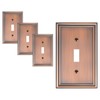 TREEWELL 4-Pack Single Toggle Light Switch Cover Plate, Durable Solid