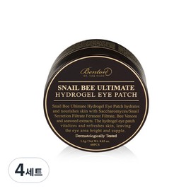 Benton Snail Bee Ultimate Hydrogel Eye Patch 1.1g x 60p + Spatula, 4 Sets, 1 Pack / 벤튼 스네일비 얼티밋 하이드로겔 아이패치 1.1g x 60p + 스패츌러, 4세트, 1개입