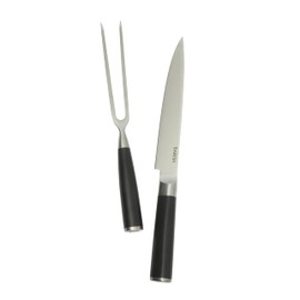 Babish 2-Piece Carving Knife and Fork Set – 8-Inch Stainless Steel Carving Knife with 6.5-Inch Fork – Precision Cutlery for Turkey, Roast, and Meat Carving – Ergonomic ABS Handles