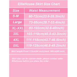 EllieWely Overskirt Short Front Long Back Party Tutu Tulle Skirt Black S M