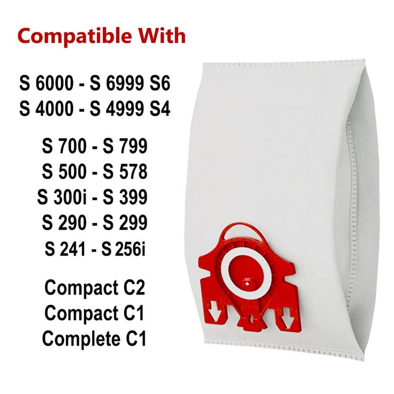 Vacuum Bags, 15Pcs Dust Bags AirClean 3D Efficiency Replacement Compatible