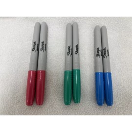 Sharpie NEW SET OF 6 SHARPIE METALLIC PERMANENT MARKERS FINE POINT EMERALD RUBY SAPPHIRE
