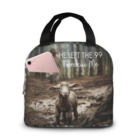 Nebcog Christian Insulated Lunch Bag Religious Lunch Box Gift for Women Inspirational Spiritual Jesus Bible Verses Lunch Bag Leakproof Reusable Cooler Tote for Office Work Picnic