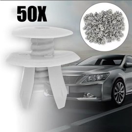 Okaywork Pack of 50 Fairing Clips Mounting Clips Suitable for Volkswagen T4 T5 Transporter Transporter Expansion Rivets Mounting Clips Car Car Trim Clips Door Panel Clips Grey