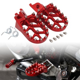 Motorcycle Foot Pegs Red for CR125 CR250 CRF150R CRF250R CRF250X CRF250RX CRF250L CRF250M CRF300L CRF450R CRF450RX CRF450X CRF450L CRF450RL 1000L CRF1100L