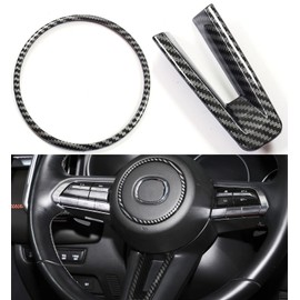 Birbenben Fit for Mazda CX 50 2023-2026 Carbon Fiber Steering Wheel Cover | Realistic 3D Texture | Direct Fit Interior Trim Accessories
