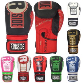 Ringside Apex Flash Sparring Gloves, BK/GD, 18 oz (FTG2 BK/GD 18OZ)