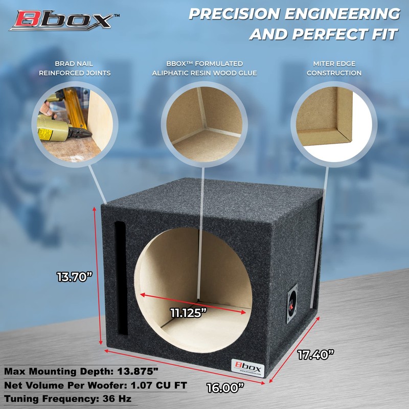 Atrend Bbox 12SVSC Single Vented 12 Inch Subwoofer Box -