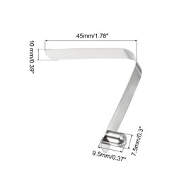 PATIKIL Kayak Paddle Snap 10 Pcs Tent Pole Clips Steel V Shaped Single Pin Push Button Spring Clips for Camping Awning Tube Pole Clips Size: 9.5x7.5mm