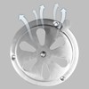 Stainless steel ventilation rosette, lockable ventilation grille, round fan, lockable,