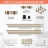 Lwiiom Double Curtain Rods with Aluminum End Cap and Full