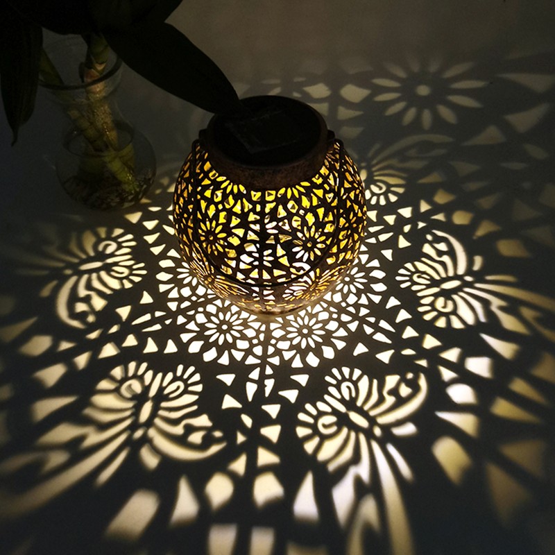 Patio Lawn Spherical Skeleton Projection Lamp Metal Butterfly Dragonfly Hummingbird
