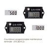 Jayron Digital Hour Meter Tachometer Gauge,Maintenance Reminder,Rsettable Job,Recall Max RPM,Waterproof