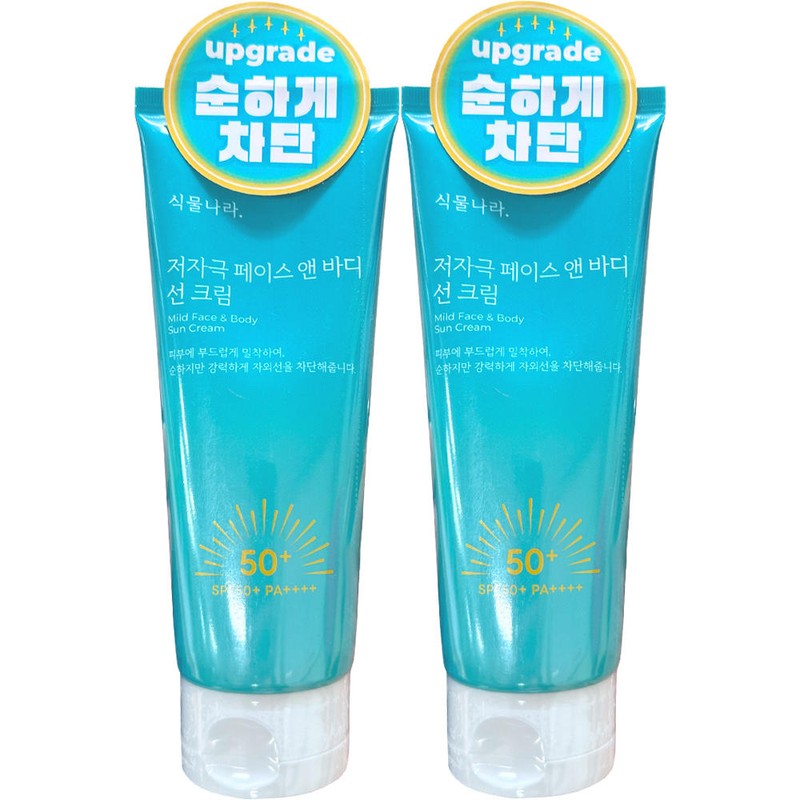 Plant Nation 식물나라 저자극 페이스앤 바디 선크림150ml x2개 무기자차 멀티