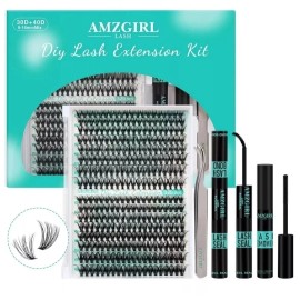 Lash Extension Kit 320Pcs,DIY Individual Lashes Clusters Kit,Lash Bond And Se...