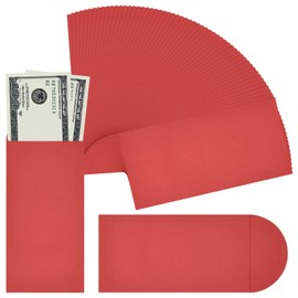 300 Pieces Christmas Currency Envelopes(6.3 x 3.35 inche)Self-Sealing Designed Cash Cion Envelopes Cash Gifts Money Envelopes for Holidays, Birthdays, Graduations, Company Bonuses (Red)