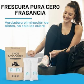 NonScents Desodorizador de zapatos – Eliminador de olores, ambientador para zapatillas, bolsas de gimnasio y taquillas, 1 par (2 en total)., 2 Count