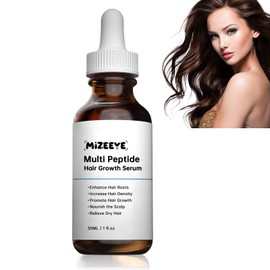Hair Growth Serum for Thinning Hair, 30mL Vegan Multi Peptide Hair Serum for Hair Growth, Natural Frizzy Hair Serum for Men & Women.