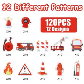 Pack of 120 Confetti Fire Brigade Decoration, Fire Brigade Table Decoration Children's Birthday, Fire Brigade Confetti for Birthday Party Table Decoration