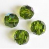 12 pcs Austria Crystal 5000 Round Faceted Bead Olivine AB 6mm / Findings/Austrian Elements