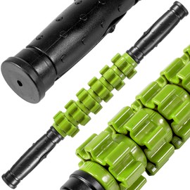 WYZworks Muscle Roller - Green - Massage Stick - Body Therapy Acupressure Wheel Tool