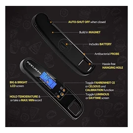 Digital Powlaken Instant Read Meat Thermometer, NEW