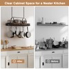Chloraeon Hanging Pot Rack,32-Inch Ceiling Pot Rack for Kitchen,Space-Saving Pot