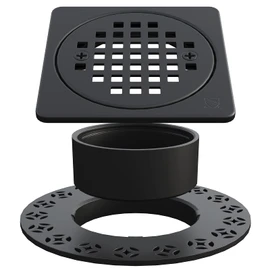 Yaseingoo 4” Drain Grate Kit Replacement, Compatible with Schluter Kerdi-Drain Flange, Removable Shower Floor Drain Kit with SUS 304 Stainless Steel Grate & CUPC Certification, Matte Black