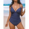 CUPSHE Women's One Piece Swimsuit V Neck Tummy Control Double