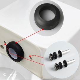 Universal Toilet Tank to Bowl Gaskets Kit with 2 Sets Stainless Steel Tank to Bowl Bolts and Seal kits, Fits Most 2-Inch and 3-Inch Toilet Flush Valve Tanks Replacement