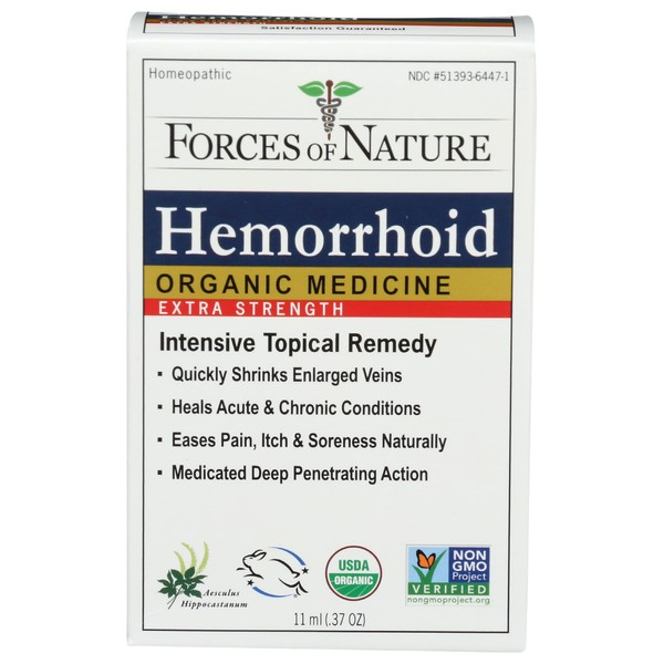 FORCES OF NATURE Organic Hemorrhoid Control Extra Strength, 0.37 OZ