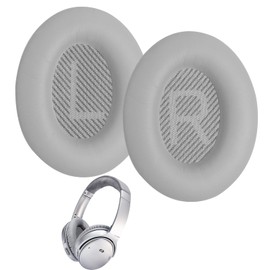 Ear Pads for Bose QC35 Headphones, Professional Replacement Headphones Pads Compatible with Bose QuietComfort 35 35II 2 15 25 AE2 AE2i AE2w Replacement Pads Grey