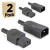 2-Pair AC250V 10A IEC C14 Male C13 Female, 3 Pins
