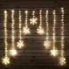 Premier Decorations 1.2m x 1.2m Pin Wire Snowflake V Curtain