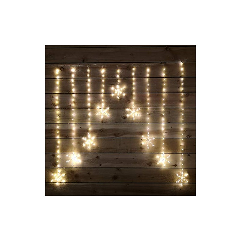Premier Decorations 1.2m x 1.2m Pin Wire Snowflake V Curtain