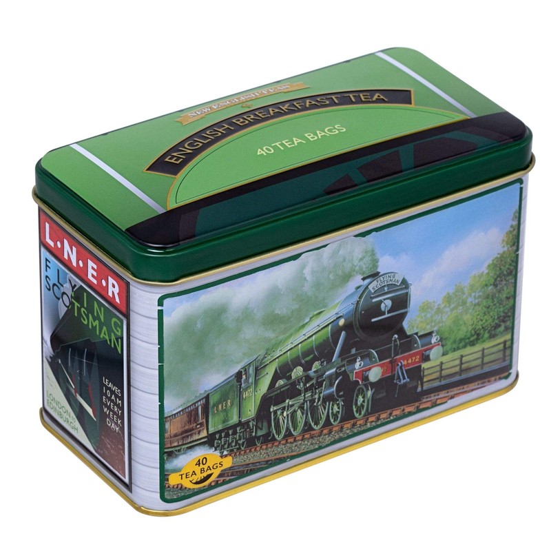 New English Teas Flying Scotsman Tea Caddy with 40 English