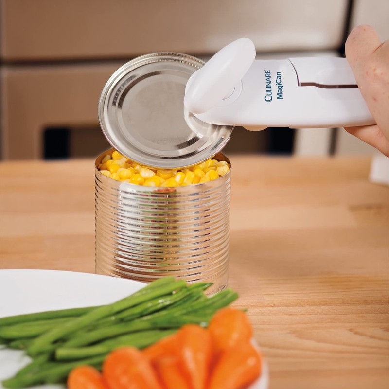 Culinare C10015 MagiCan Tin Opener White Plastic/Stainless Steel Manual Can
