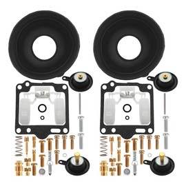 2 Pcs Carburetor Repair Kits Replacement for Yamaha Virago 750 XV750 1988 1989 1990-1997 Carb Rebuild Kit with Diaphragm Float