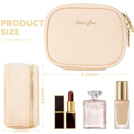 Extrei Gent Mini Makeup Bag Travel Train Case with Mirror and Light Travel Small Makeup Train Case Cosmetic Organizer 3 Adjustable Brightness Travel Toiletry Bag Portable Artist Storage