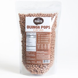 La Purita Quinoa Pops, Cacao – Puffed Quinoa Cereal, Gluten-Free, Vegan Superfood, 7 oz