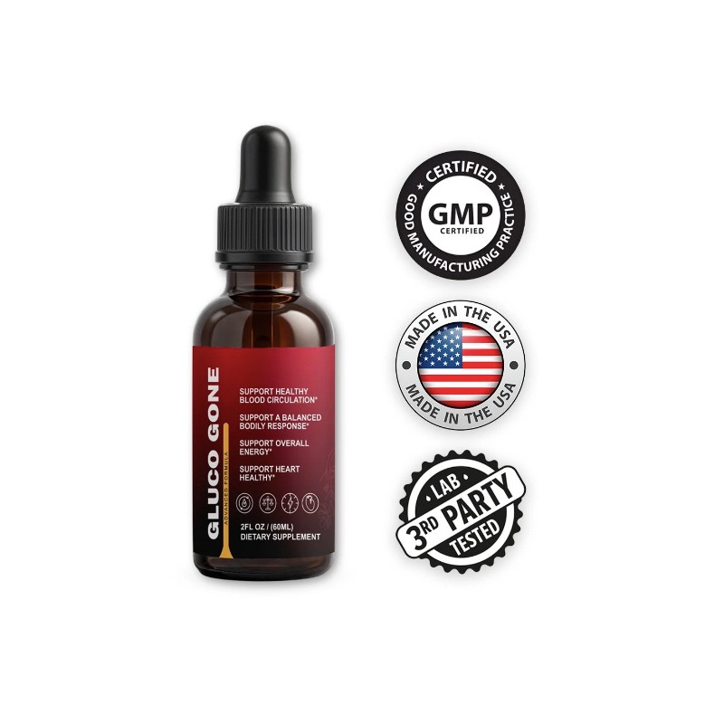 (2 Pack) Gluco Gone Drops - GlucoGone Liquid Formula For