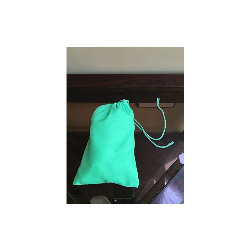 Cotton Single Drawstring Muslin Bags 5"x7"-25 Count Pack(Green Color)