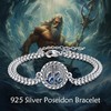 Grmdit Poseidon Bracelet 925 Sterling Silver Trident Bracelet Greek Poseidon